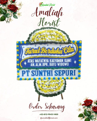 Papan Bunga Duka di Leksono