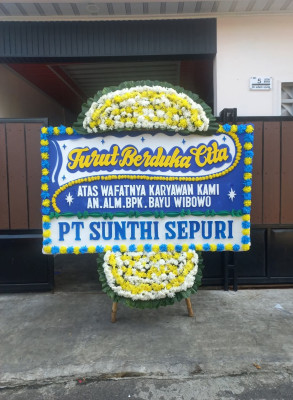 Papan Bunga Duka di Leksono